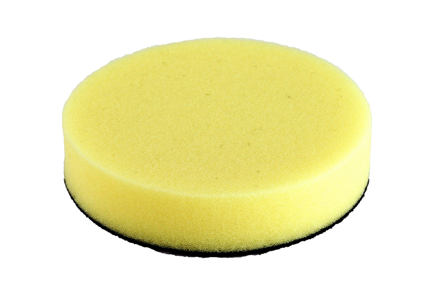 Tampon éponge en mousse jaune à crochets et boucles - Lot de 3 - Accessoire pour polisseuse pneumatique