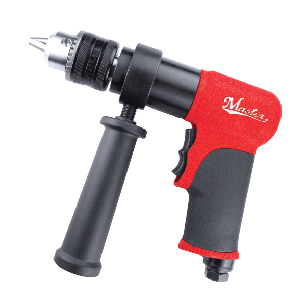 Perceuse pneumatique industrielle réversible à mandrin Jacobs 1/2" Master Palm 28580 avec poignée latérale, 650 tr/min