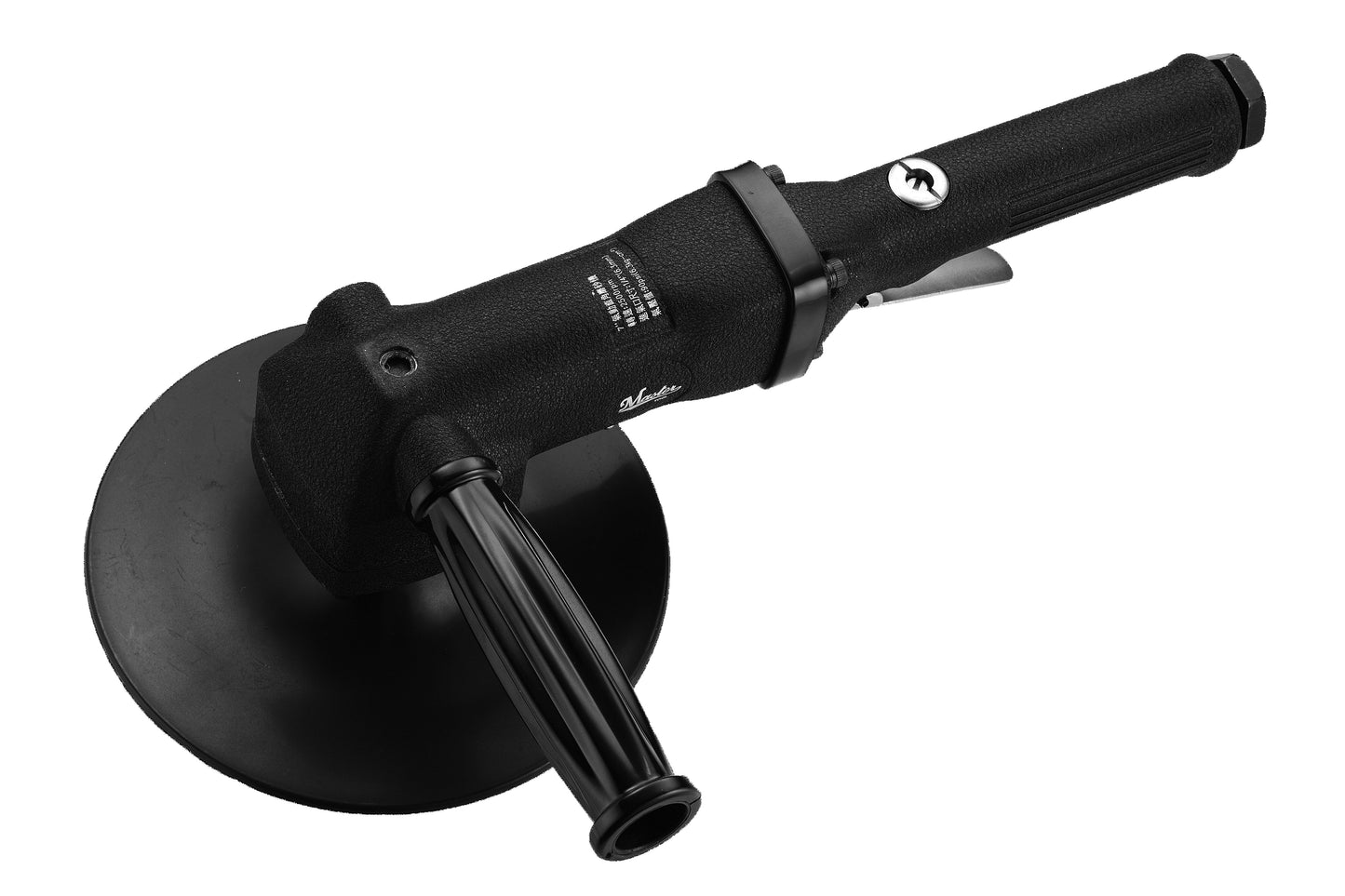 Polisseuse d'angle industrielle Master Palm 51700 de 7 pouces à faible vibration avec poignée latérale, 2 500 tr/min